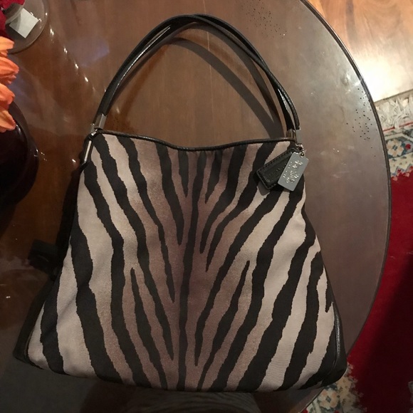 Coach Handbags - 🌸FIRM COACH Madison Phoebe Zebra Print Leather